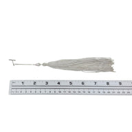 Decorative Beaded Tassel - White