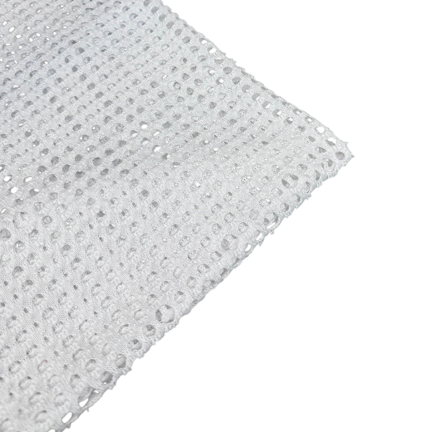 Polyester Eyelet Knit - White