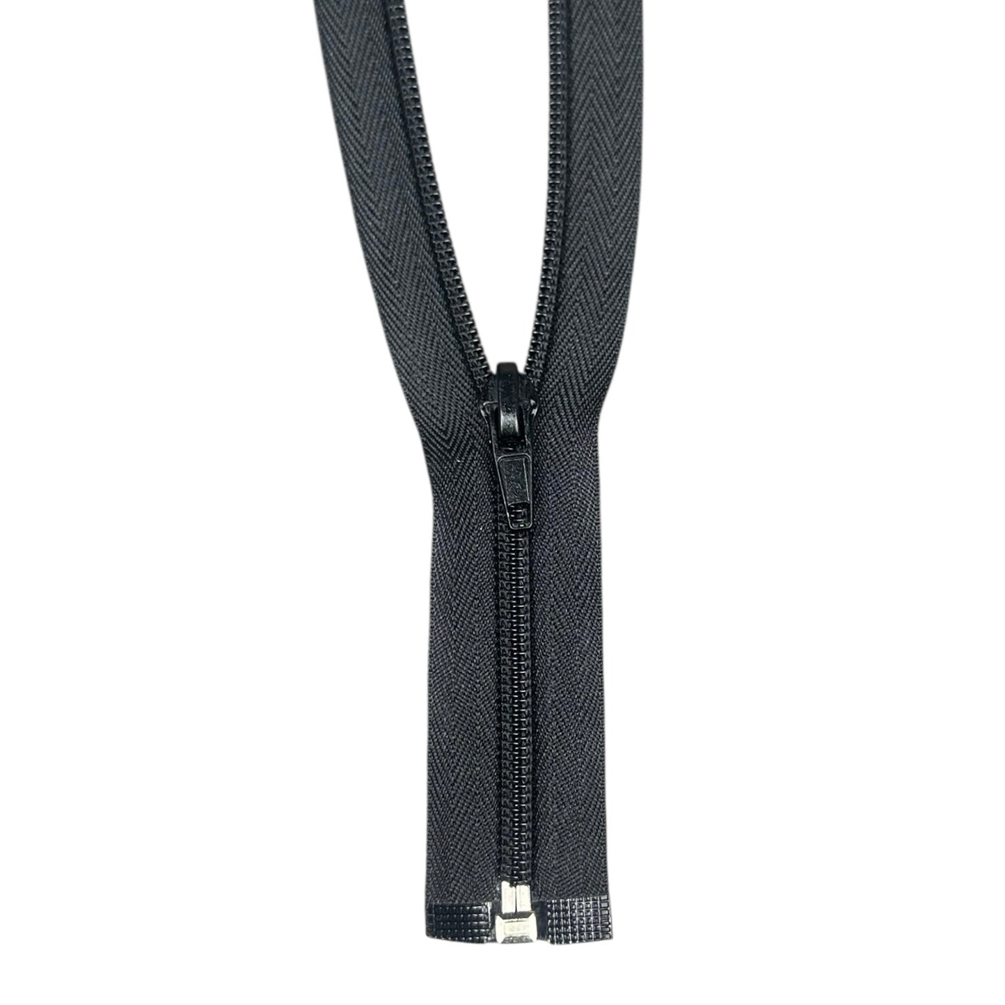 Coil One-Way Open End Zipper 22” - Black · King Textiles