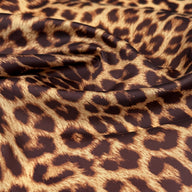 Cheetah Printed Polyester Nylon Lining - Brown