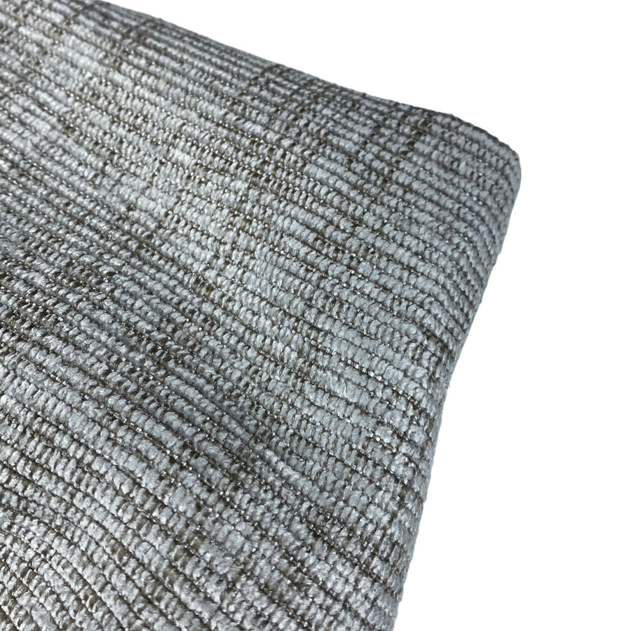 Chenille Upholstery Designer Remnant  - Grey/Beige