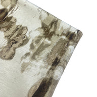 Patterned Velvet Upholstery Remnant - White/Beige/Brown