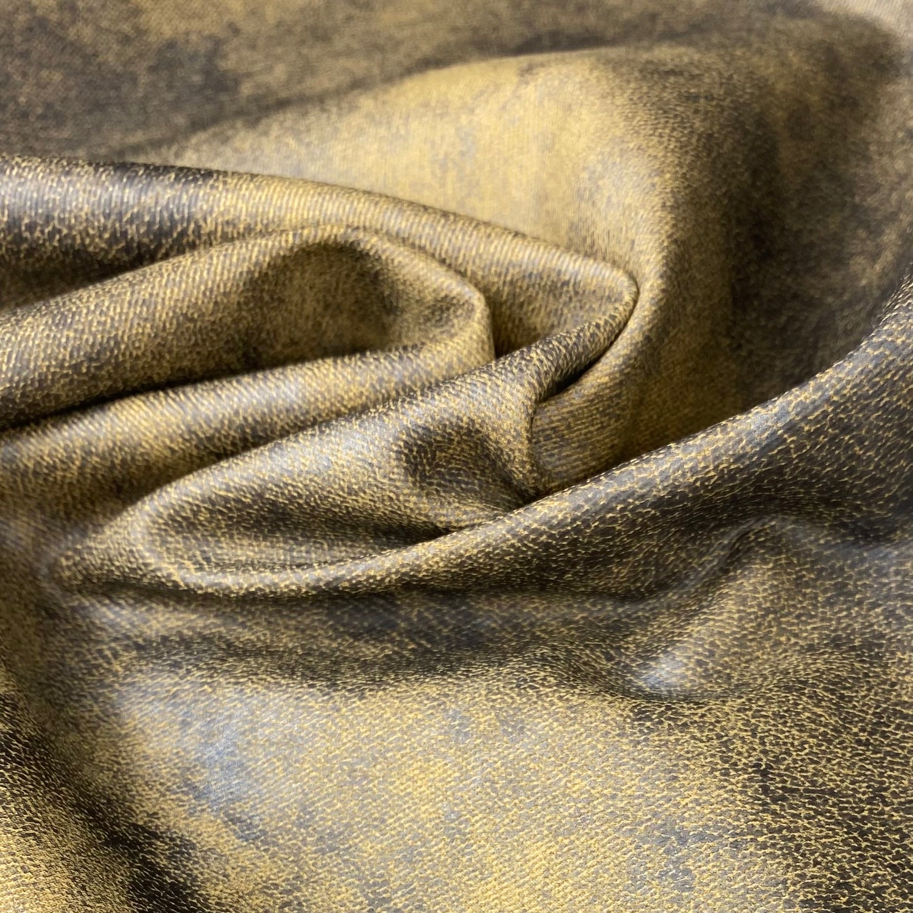 Distressed Coated Stretch Twill Canvas - Burlywood