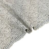 Boucle Wool Upholstery Remnant - White/Beige/Black/Silver