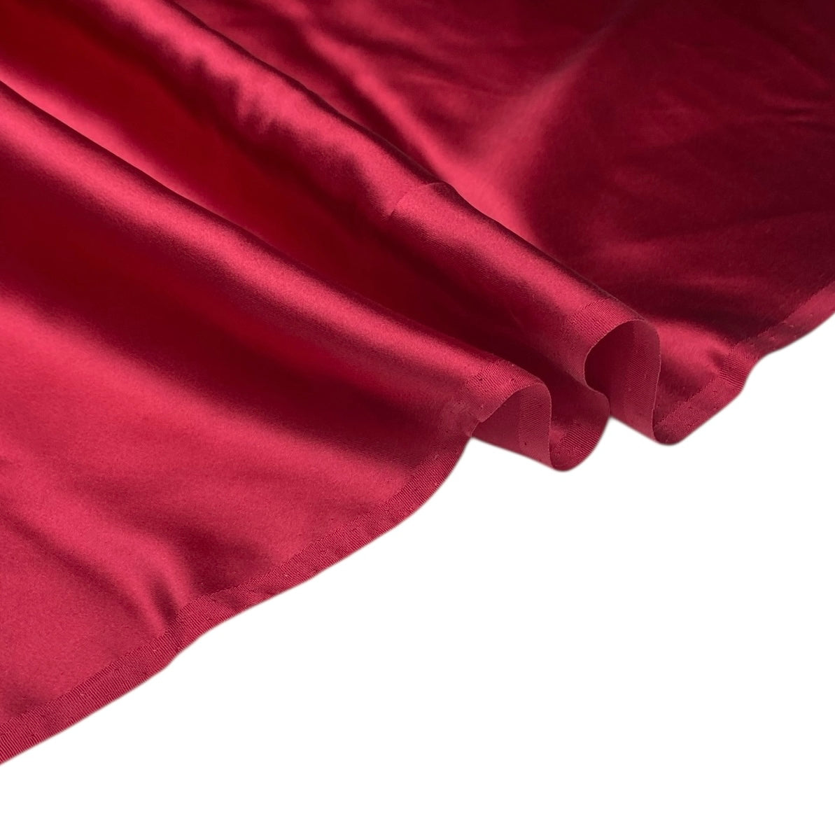 Mulberry Silk Charmeuse Satin - Ruby Red