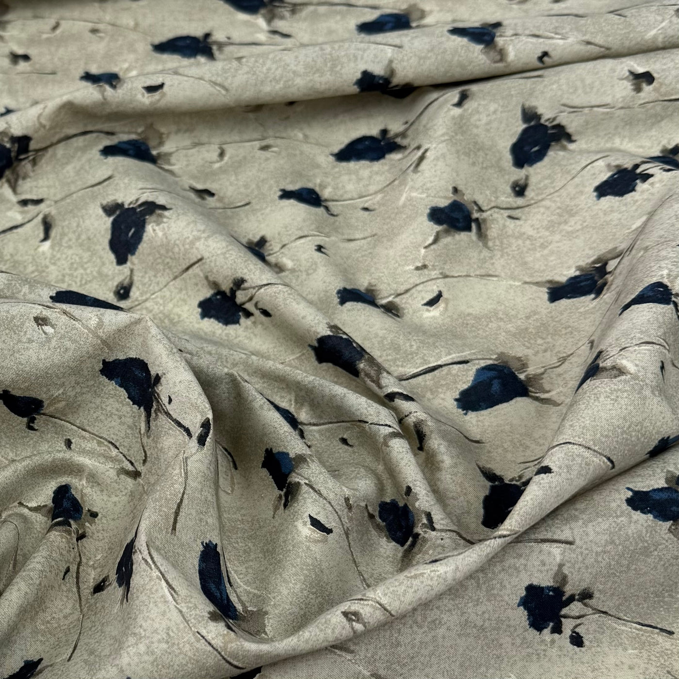 Floral Liberty Tana Lawn Cotton Beige/Blue