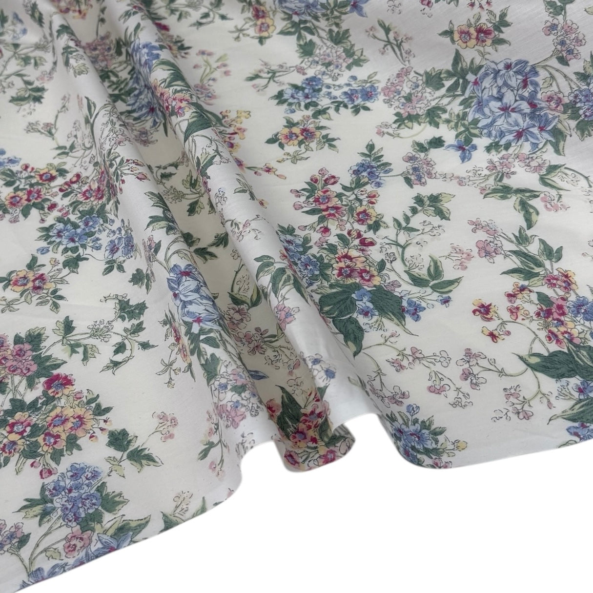 Floral Liberty Tana Lawn Cotton Ivory/Blue/Pink/Yellow
