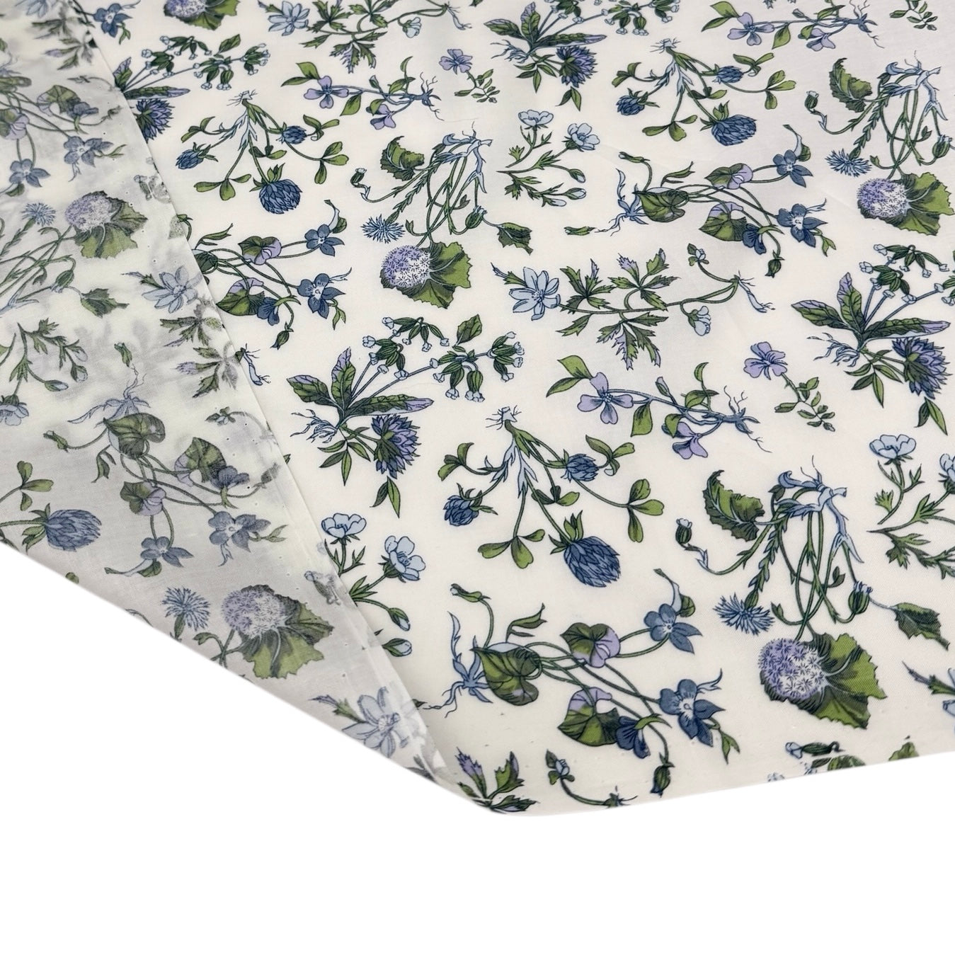 Floral Liberty Tana Lawn Cotton White/Blue/Green