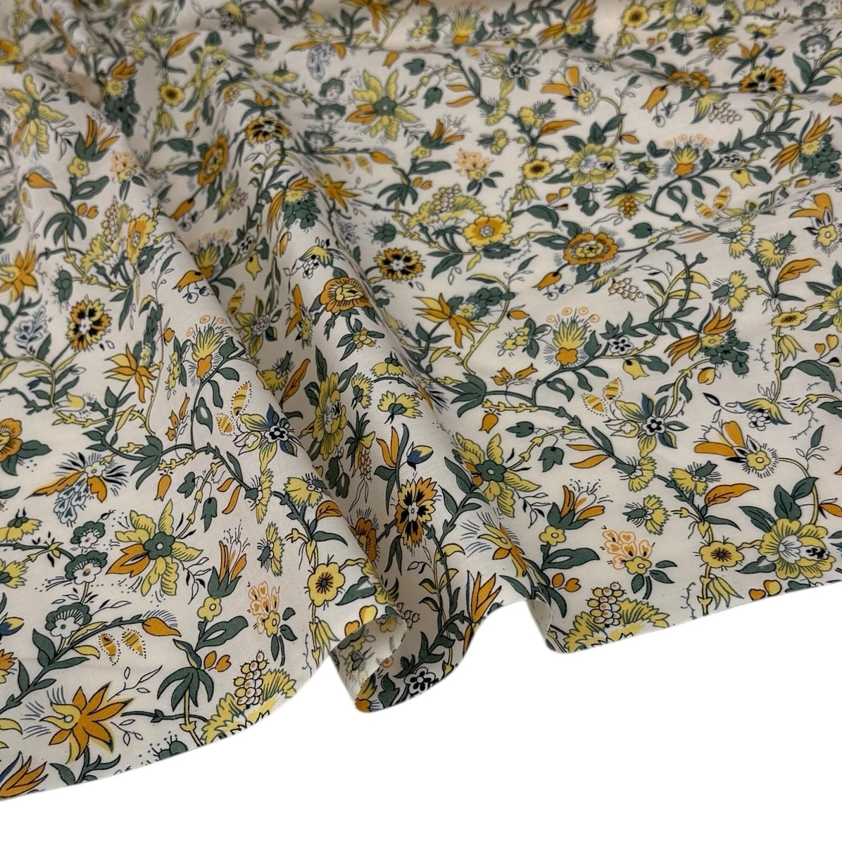 Floral Liberty Tana Lawn Cotton Yellow/Green