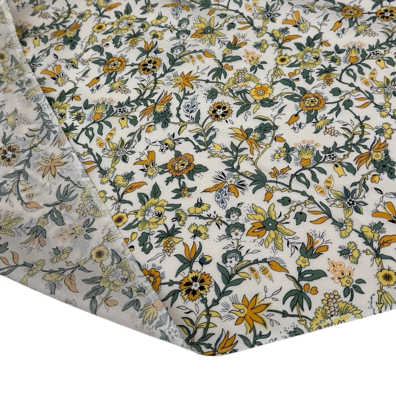 Floral Liberty Tana Lawn Cotton Yellow/Green