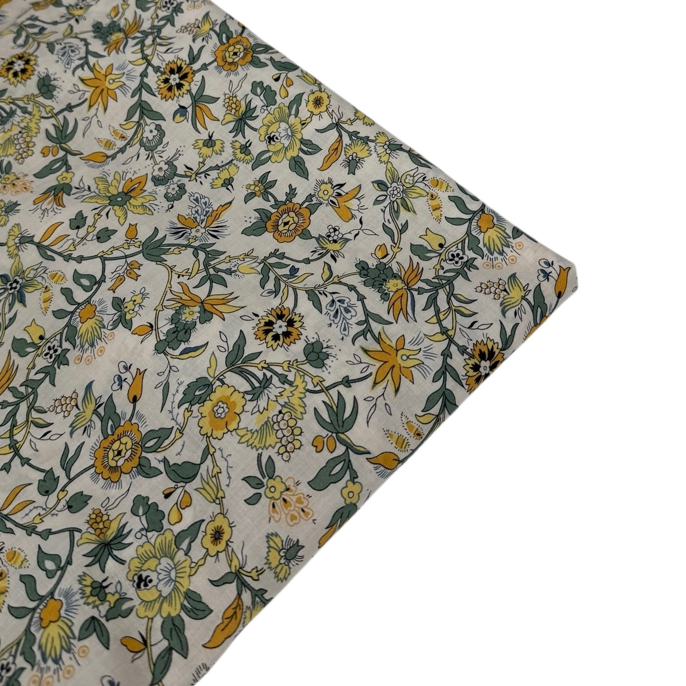 Floral Liberty Tana Lawn Cotton Yellow/Green