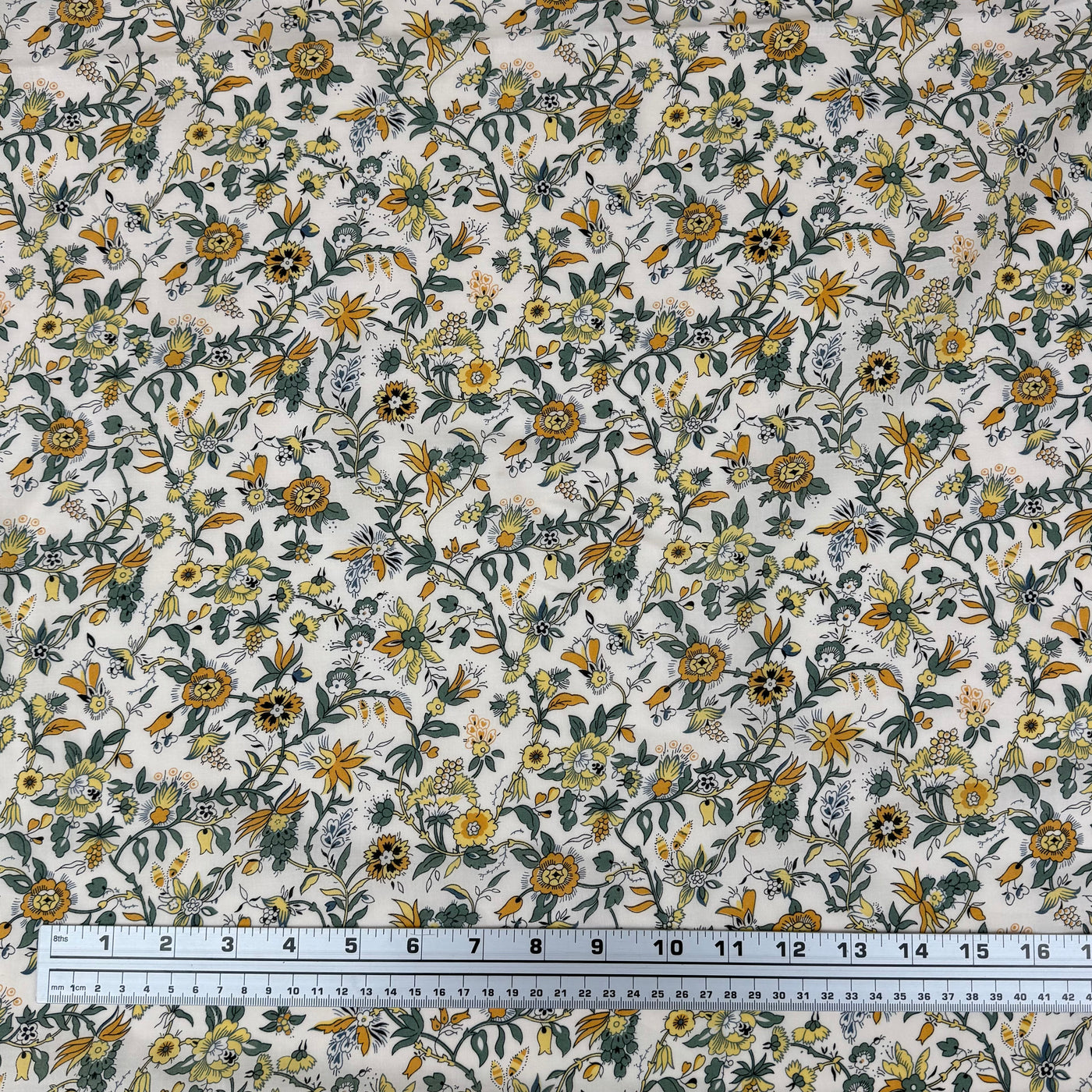 Floral Liberty Tana Lawn Cotton Yellow/Green