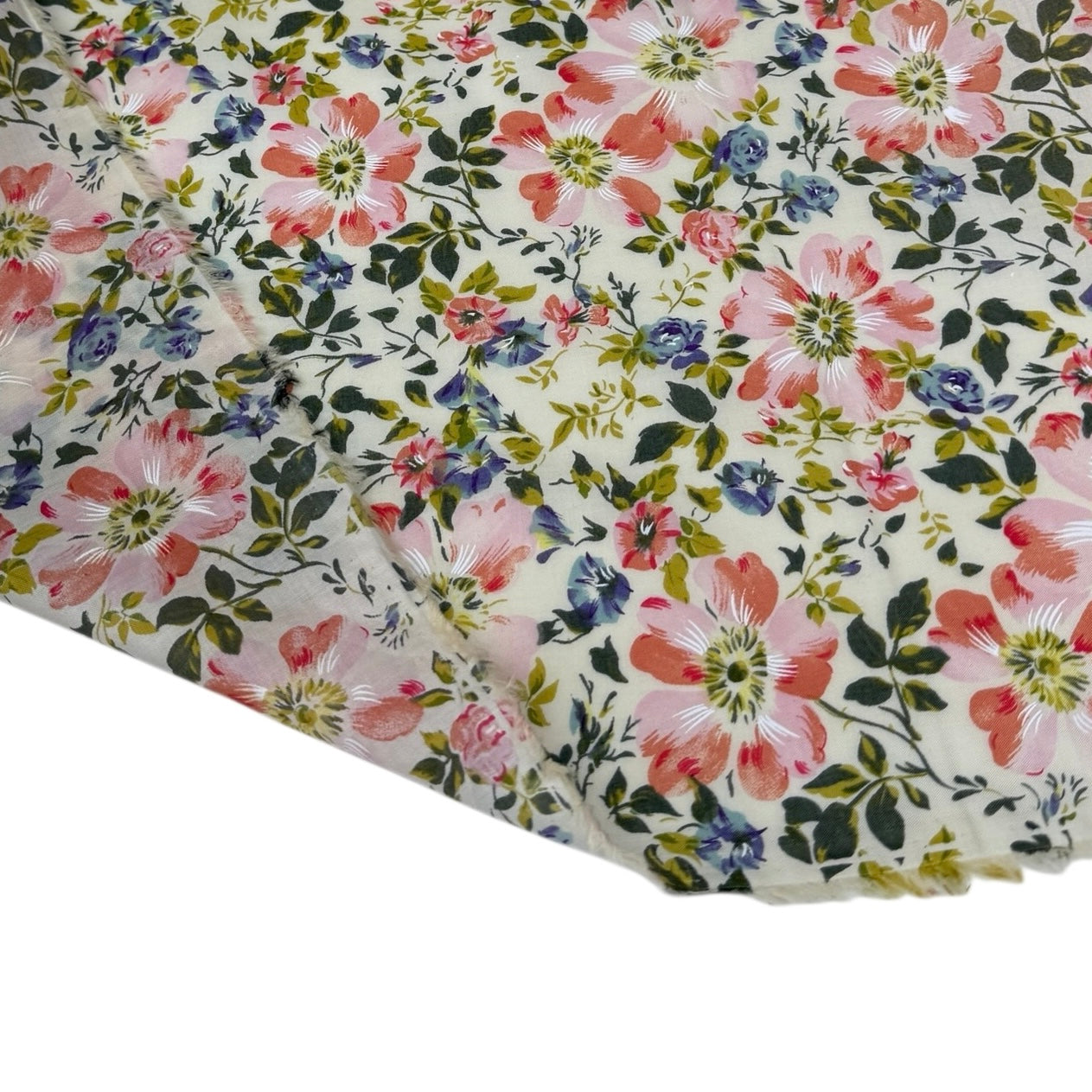 Floral Viyella Cotton Lawn Pink/Blue/Green