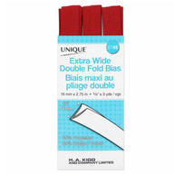 Extra Wide Double Fold Bias Tape - 15mm x 2.75m