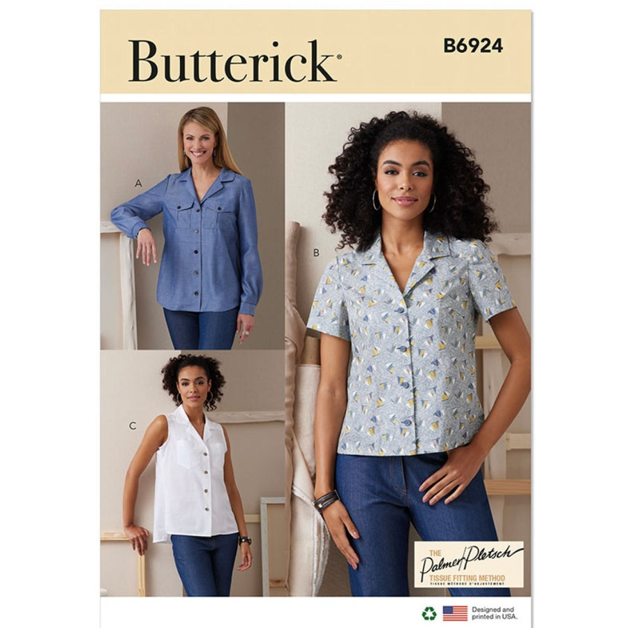 Butterick B6924 Shirts By Palmer/Pletsch Sewing Pattern