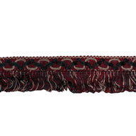 Cotton Gimp Fringe Trim - Burgundy/Green/Beige