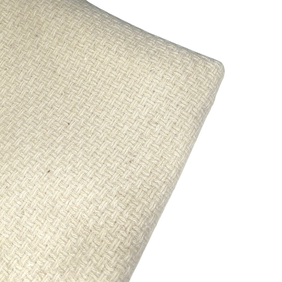 Pre-Interfaced Woven Wool Coating - Remnant - Ivory