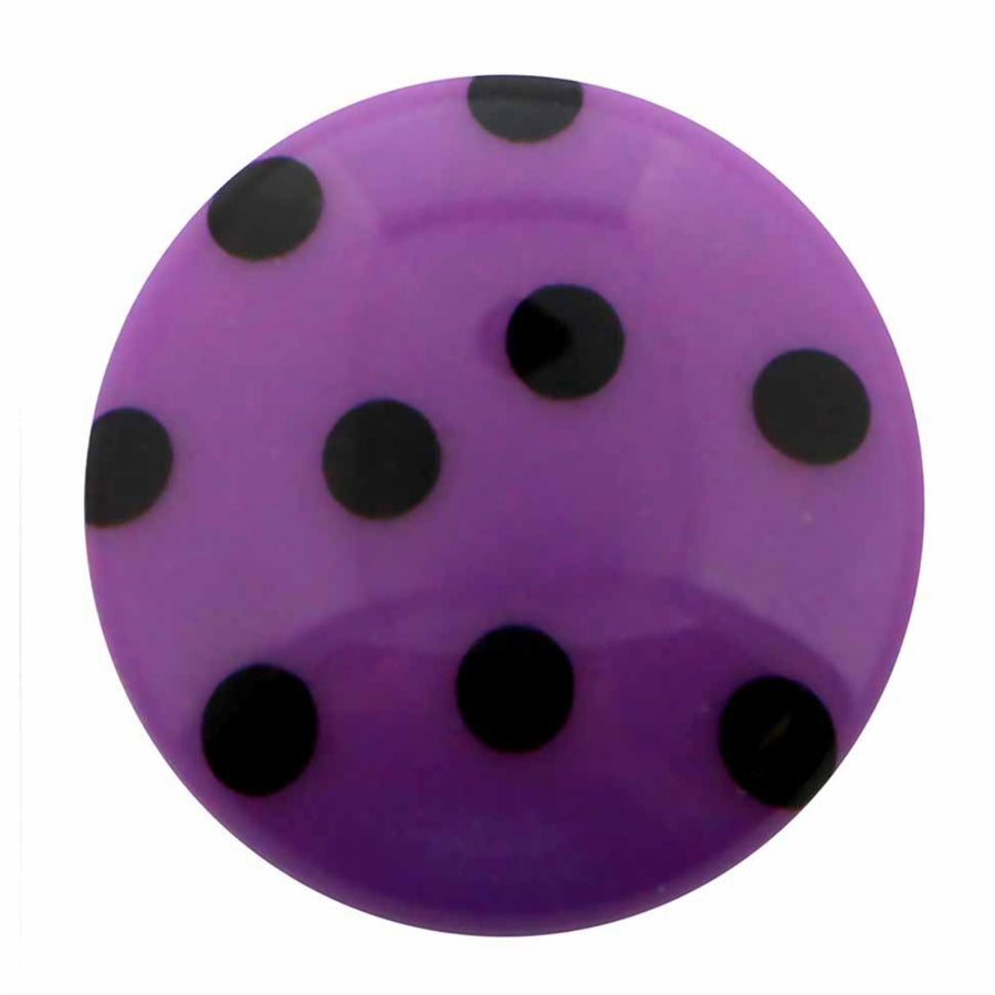 Novelty Shank Button - Polka Dot - Purple - 18mm - 3 count