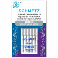 Chrome Denim Needles - Schmetz - 100/16 - 5 Count