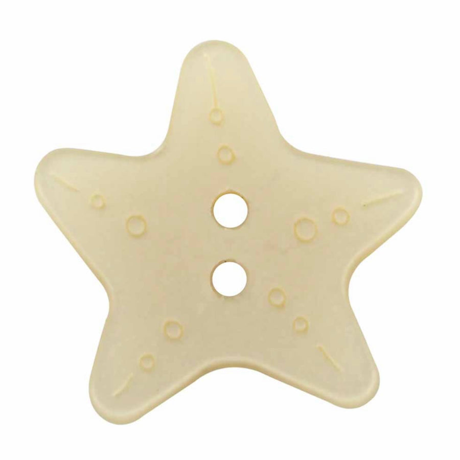 Novelty 2-Hole Button - Starfish - Beige - 19mm - 3pcs