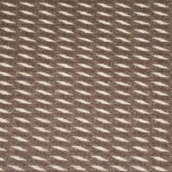 Patterned Wool Coating Diagonal Stripes - Brown/Cream