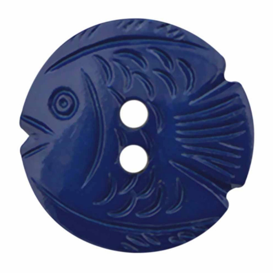 Novelty 2-Hole Fish Button - 22mm - 3 count