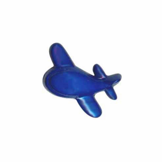 Novelty Shank Button - Royal Blue - Airplane - 18mm - 3 count