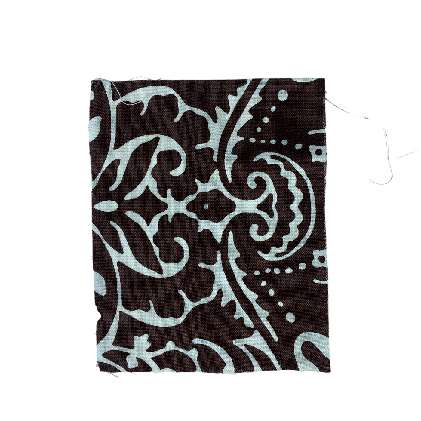Printed Cotton - Remnant - Brown/White