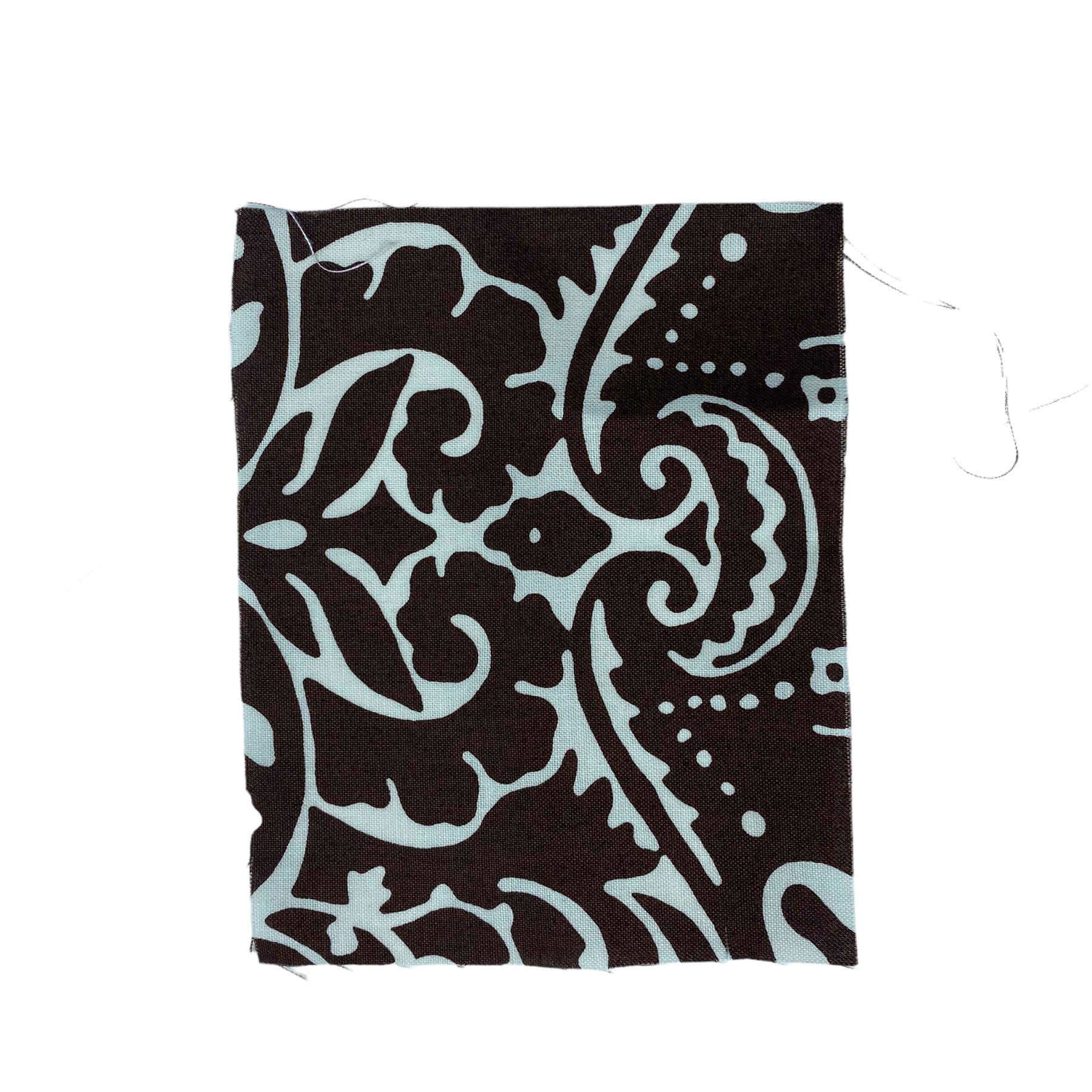 Printed Cotton - Remnant - Brown/White