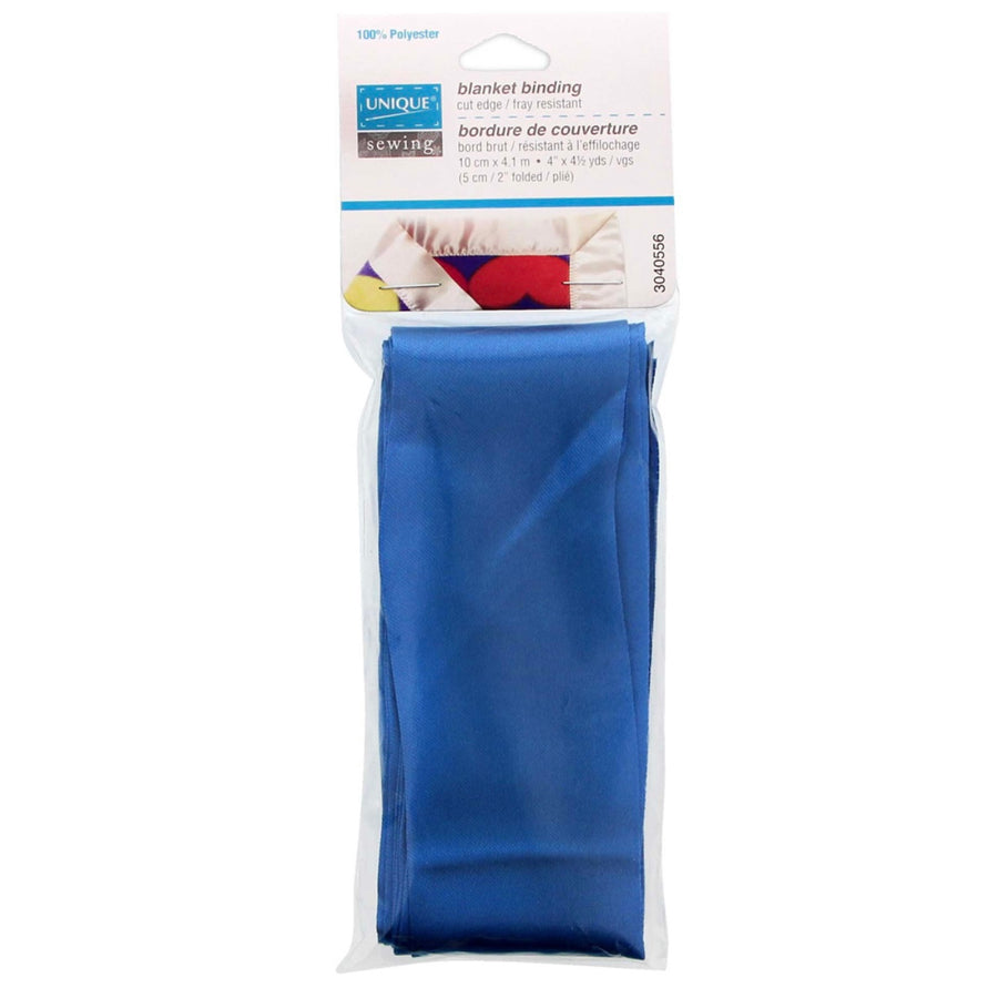 Satin Blanket Binding - 10cm x 4.1m - Medium Blue