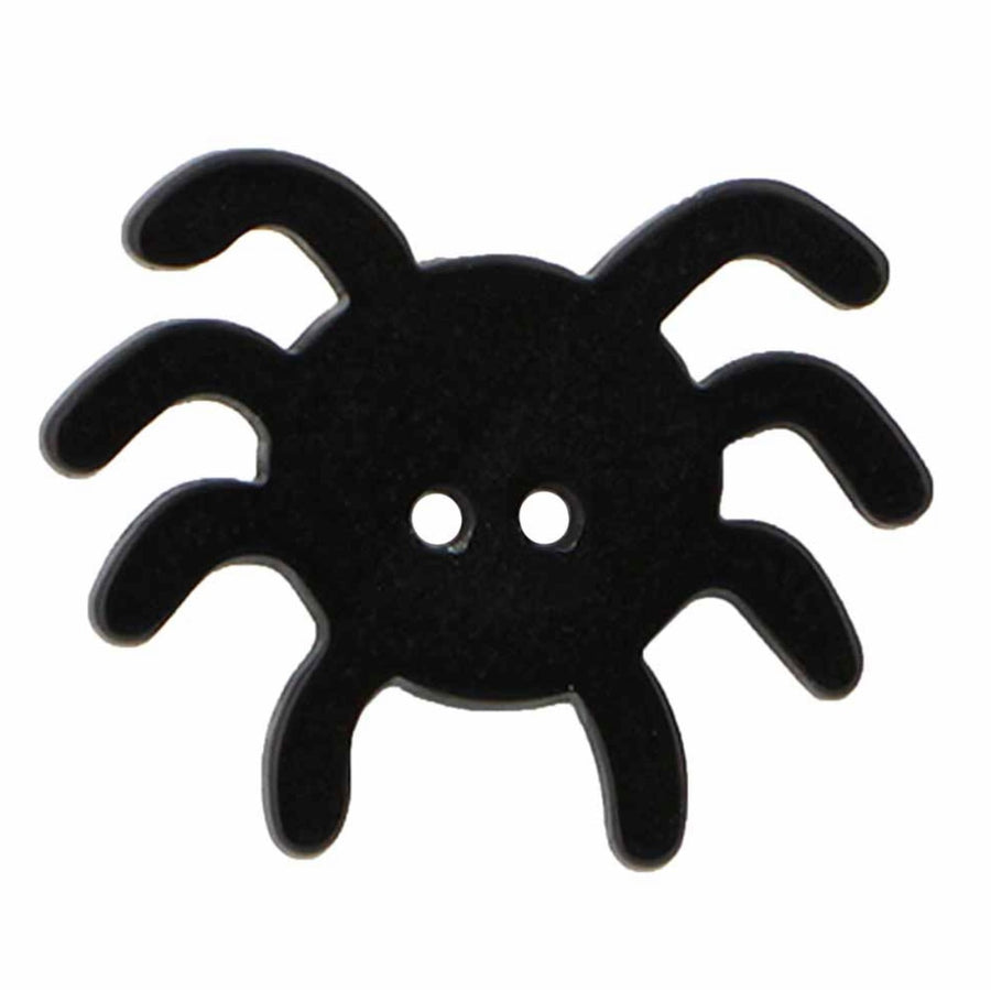 Novelty 2-Hole Button - Spider - Black - 23mm - 2pcs