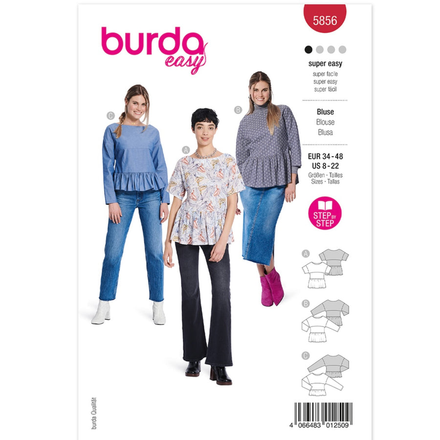 Blouse Sewing Pattern - Burda Easy 5856
