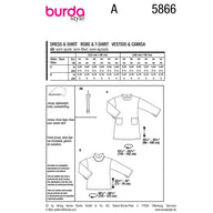 Dress and Top Sewing Pattern - Burda Style  5866