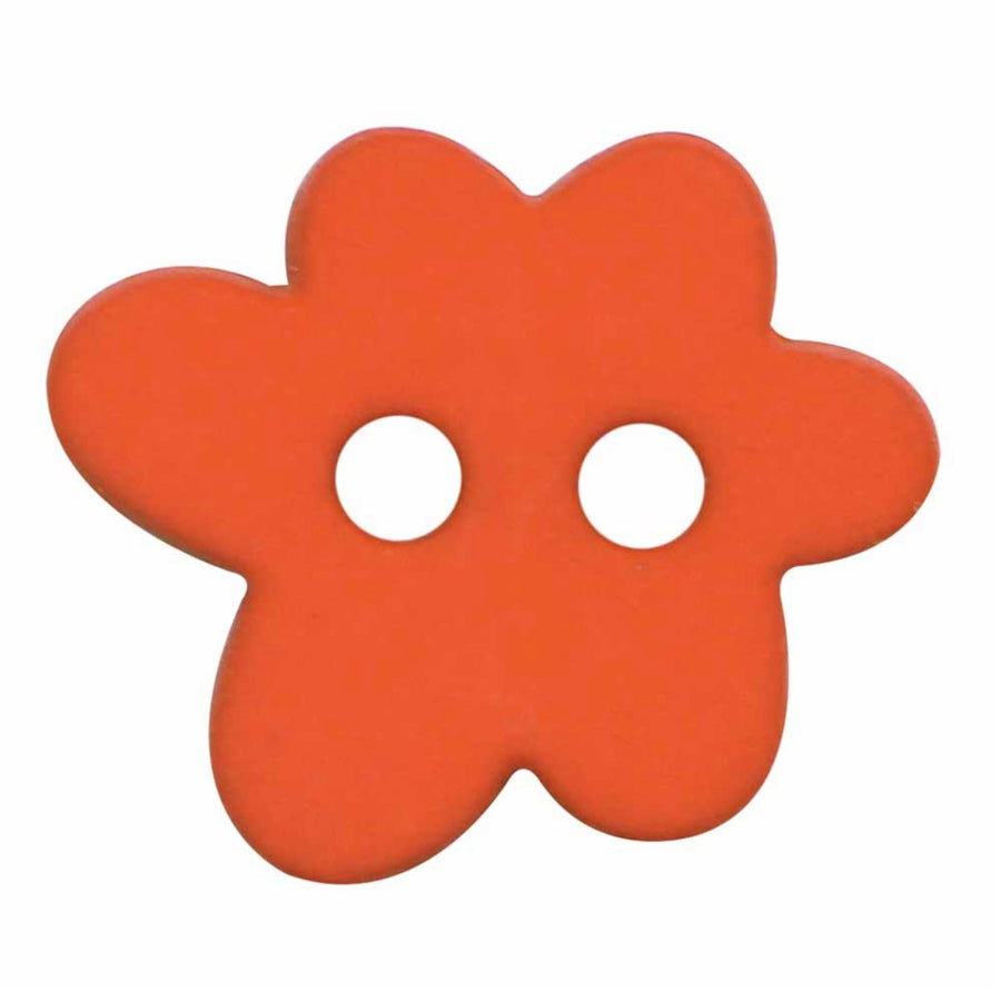 Novelty 2-Hole Button - Paint Blot - Orange - 15mm - 3pcs