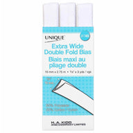 Extra Wide Double Fold Bias Tape - 15mm x 2.75m