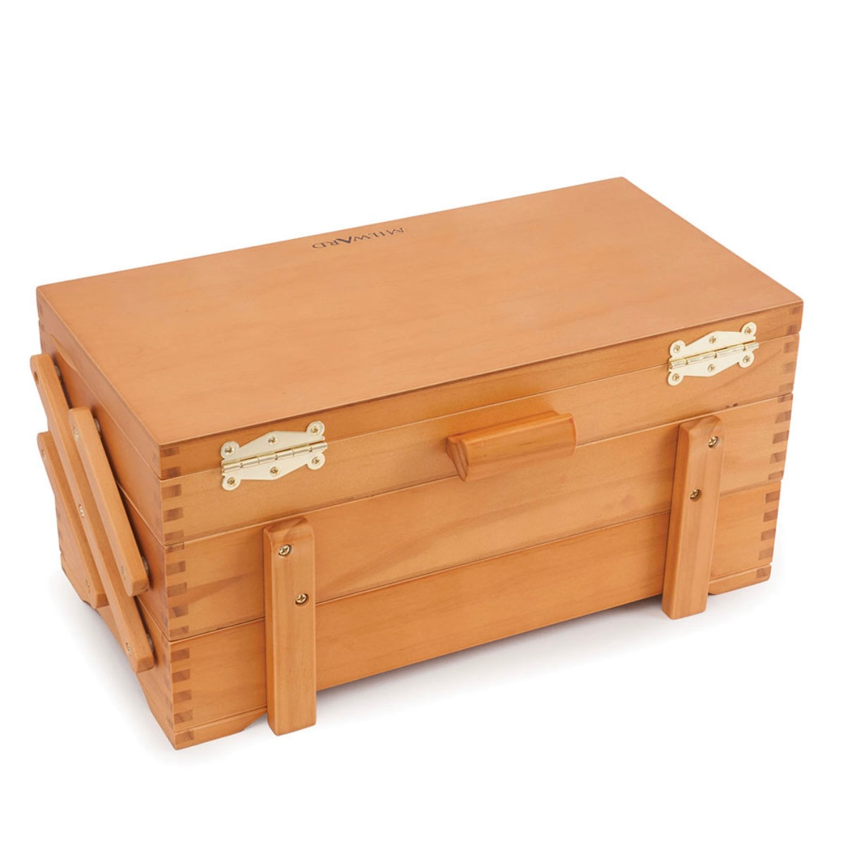 Cantilever 3-Tier Wooden Sewing Box