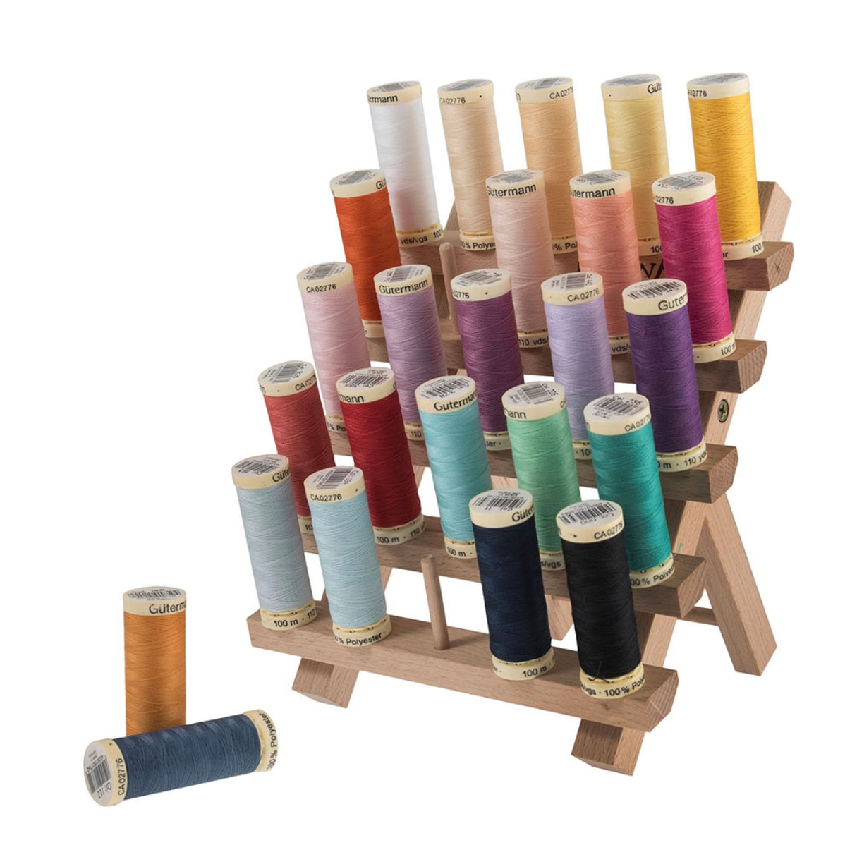 Wooden Thread Stand - Beech Wood - Holds 25 Spools