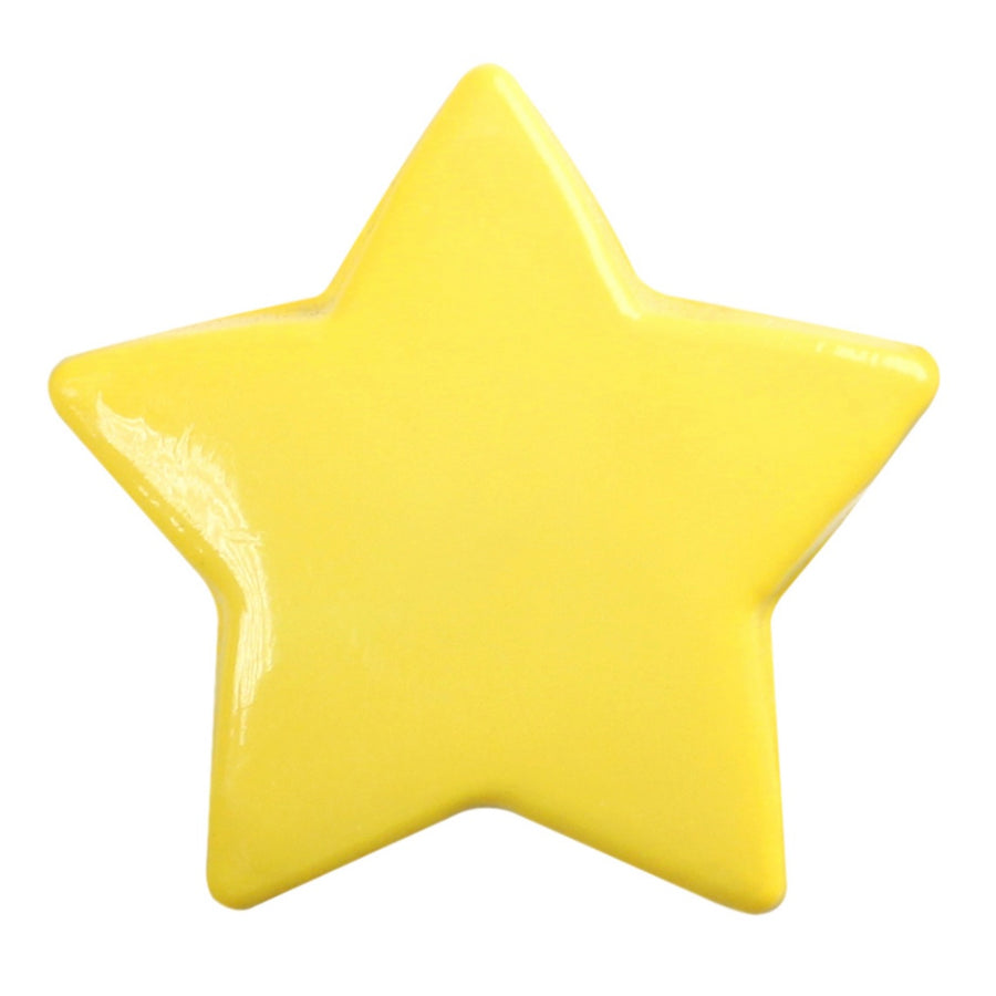 Novelty Shank Button - Star - Yellow - 16mm - 3 count