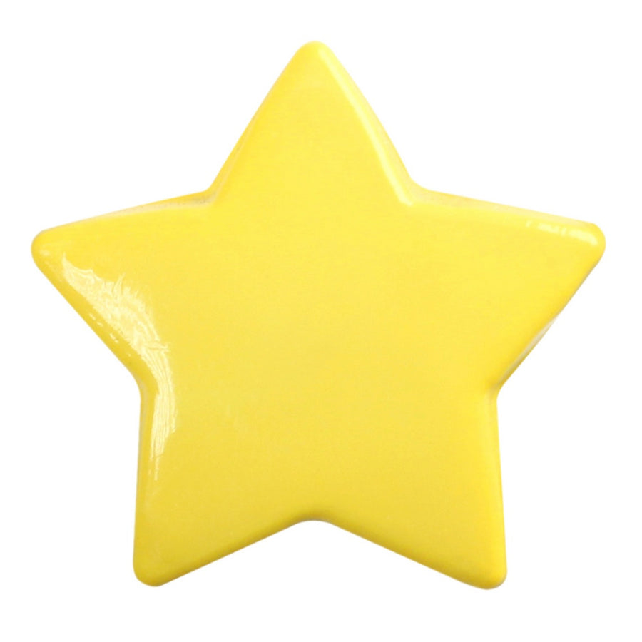 Novelty Star Shank Button - Yellow - 16mm - 3 count