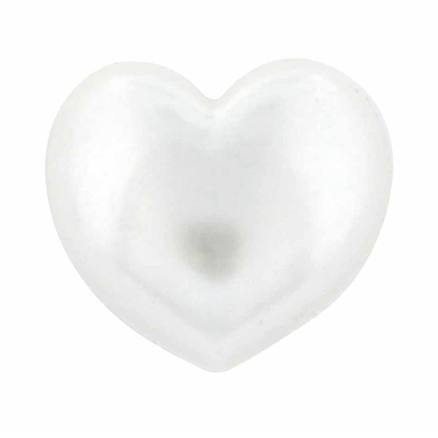 Novelty Shank Button - Pearl Heart - 15mm - 3 count