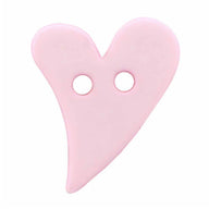 Novelty 2-Hole Button - Heart - Pink - 18mm - 3 count