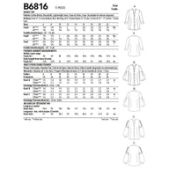 Butterick B6816 Tops Sewing Pattern
