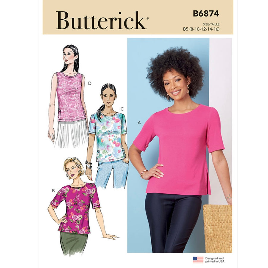 Butterick B6874 Knit Top Sewing Pattern