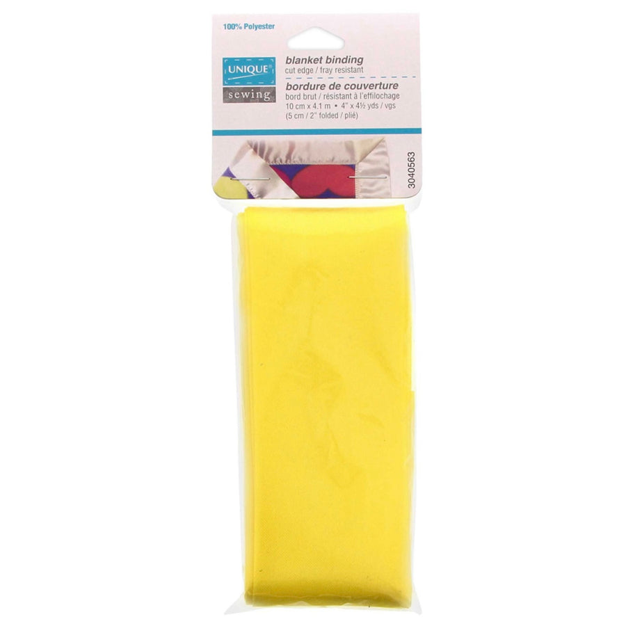 Satin Blanket Binding - 10cm x 4.1m - Yellow
