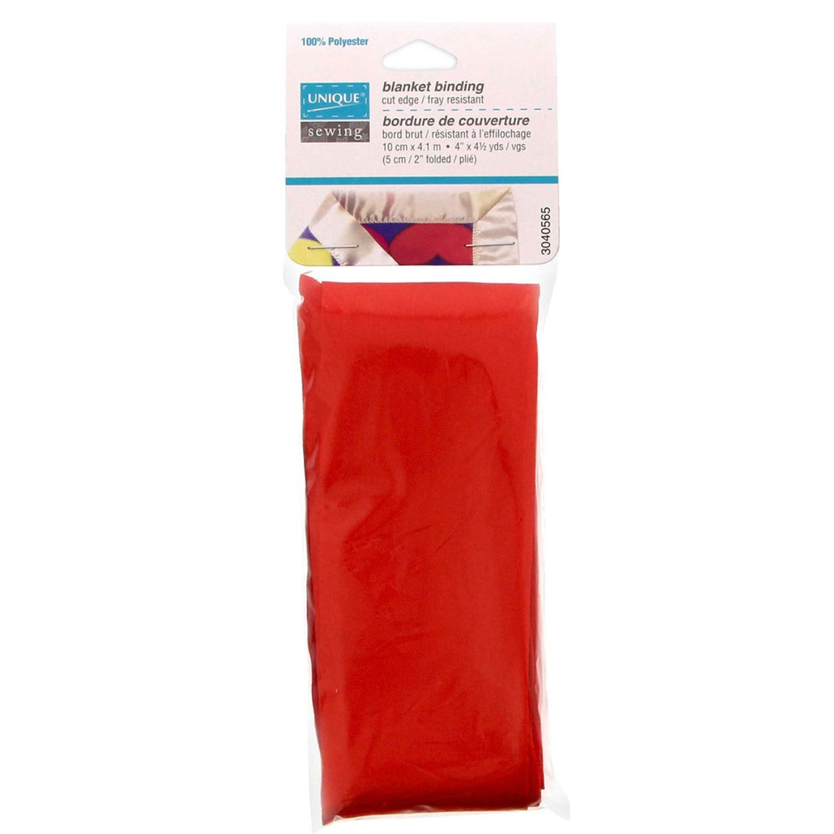 Satin Blanket Binding - 10cm x 4.1m - Red