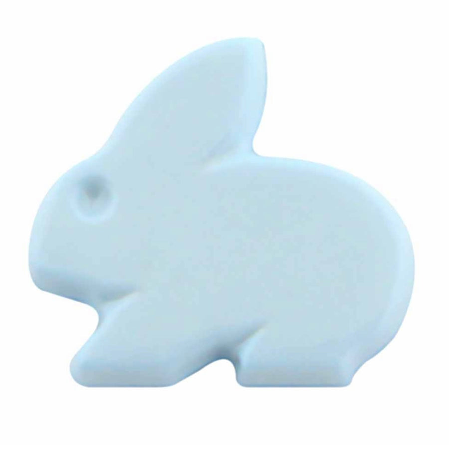 Novelty Shank Button - Bunny - Light Blue - 17mm - 3 count