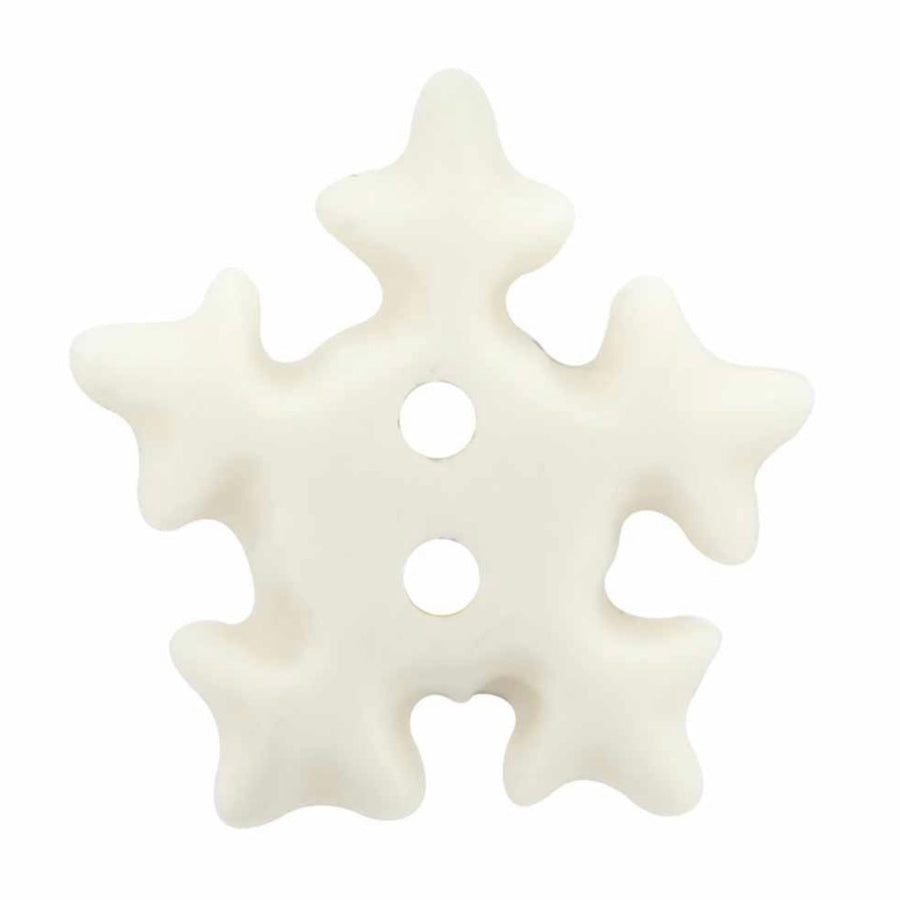 Novelty 2-Hole Button - Snowflake - 15mm - 3pcs