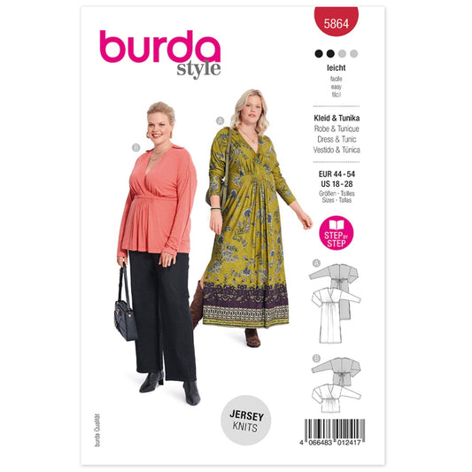 Dress and Tunic Sewing Pattern - Burda Style  5864