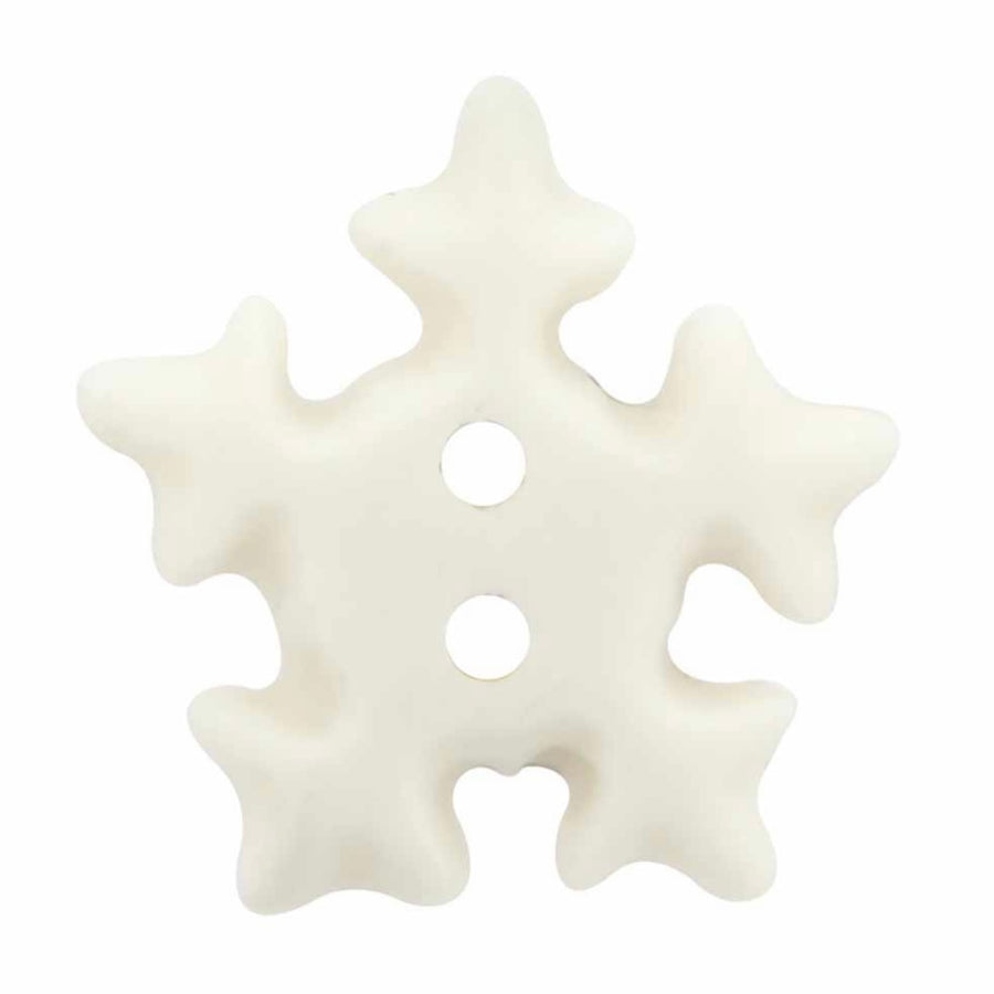 Novelty 2-Hole Button - Snowflake - 25mm - 2pcs