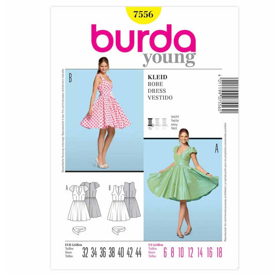 Dress Sewing Pattern - Burda Young 7556